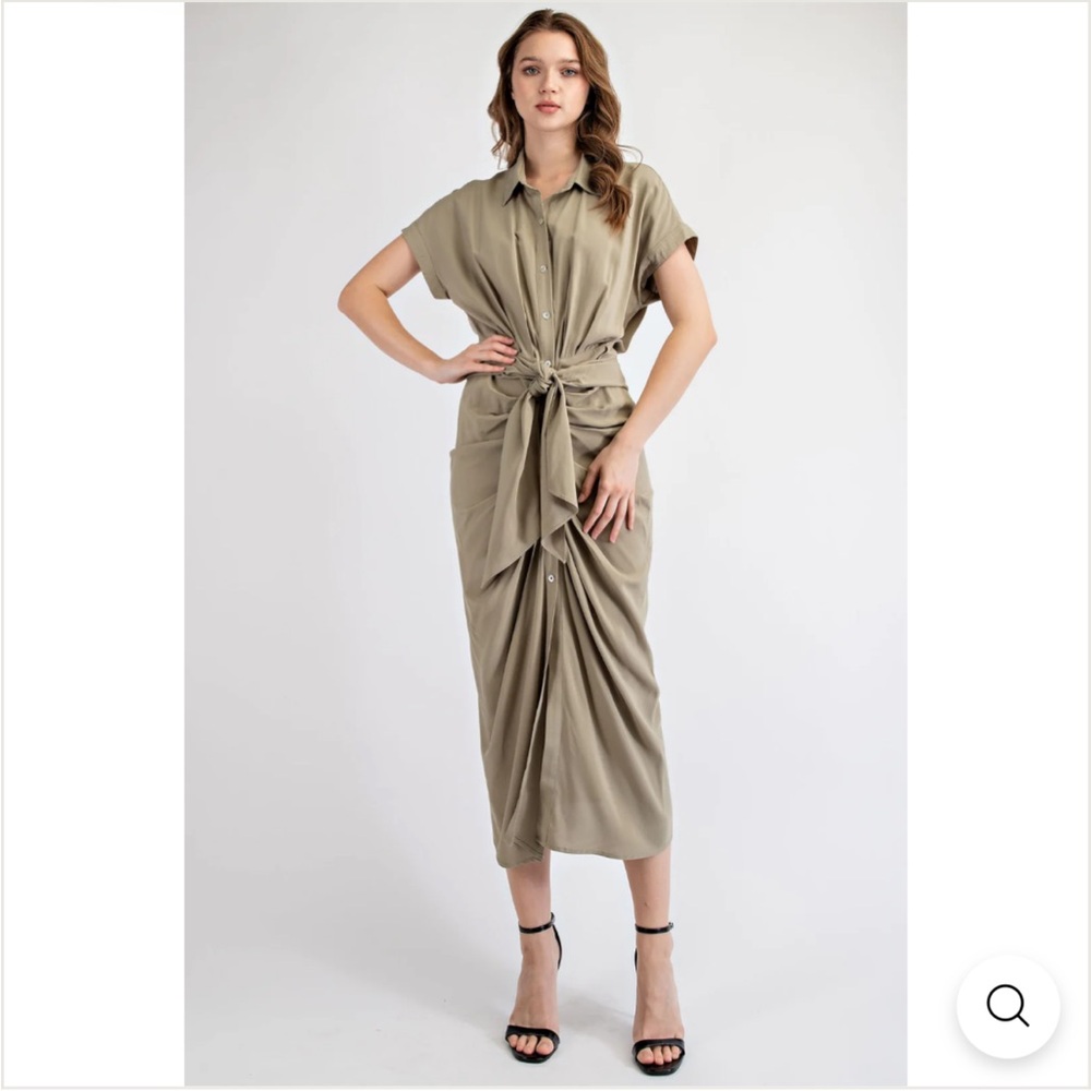Edit by nine Sage Button-Up Midi Dress